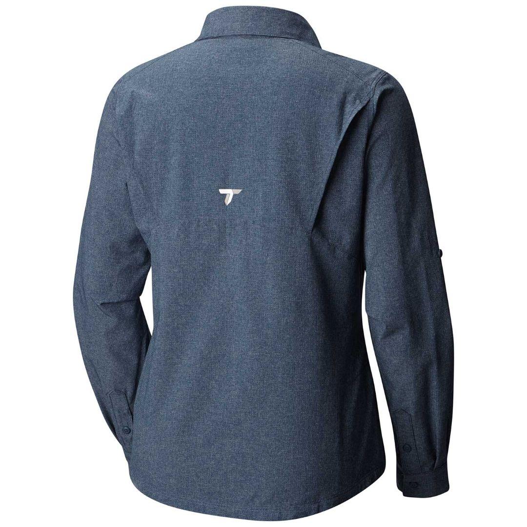 Columbia Women Blue Irico Long Sleeve Shirt - Image 4