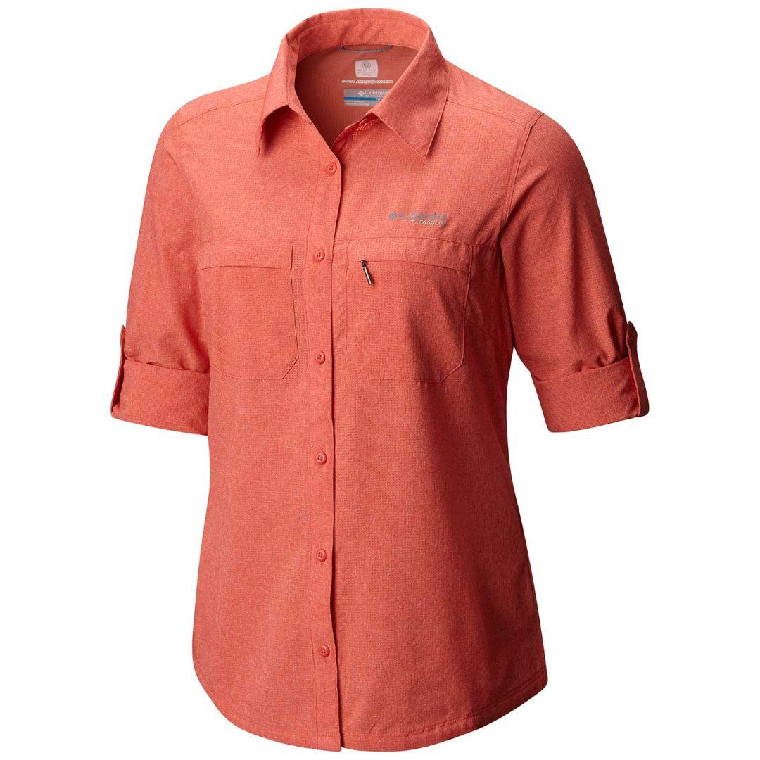 Columbia Women Red Irico Long Sleeve Shirt - Image 2