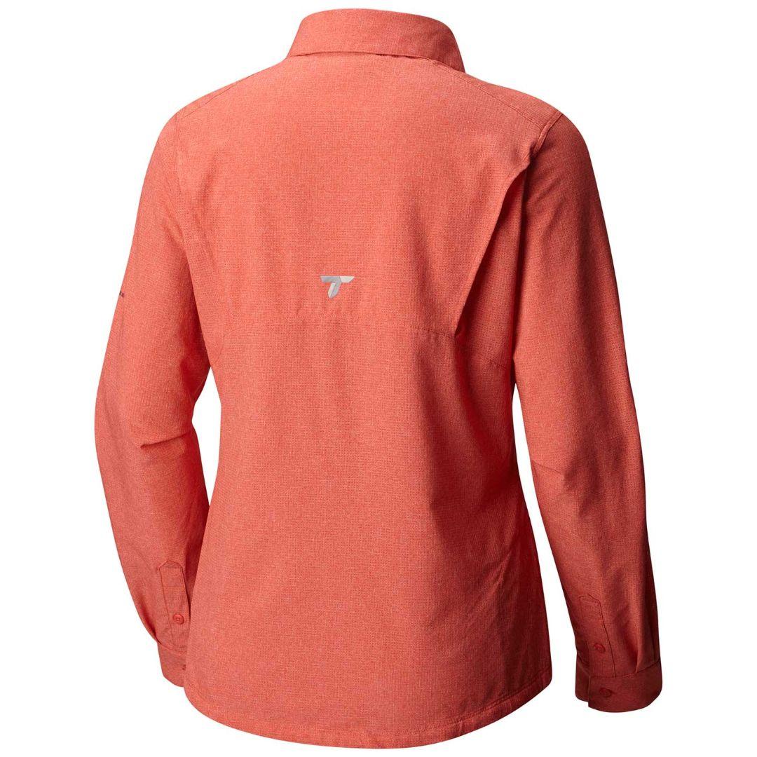 Columbia Women Red Irico Long Sleeve Shirt - Image 3