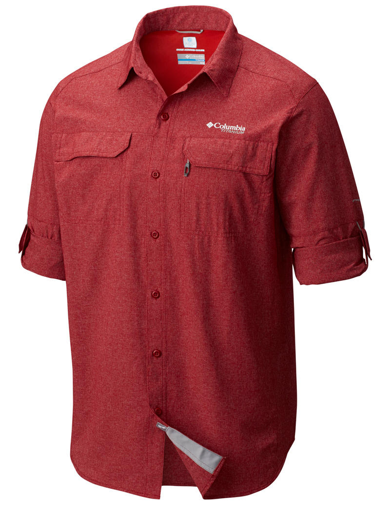 Columbia Men Red Irico Mens Long Sleeve Shirt - Image 3