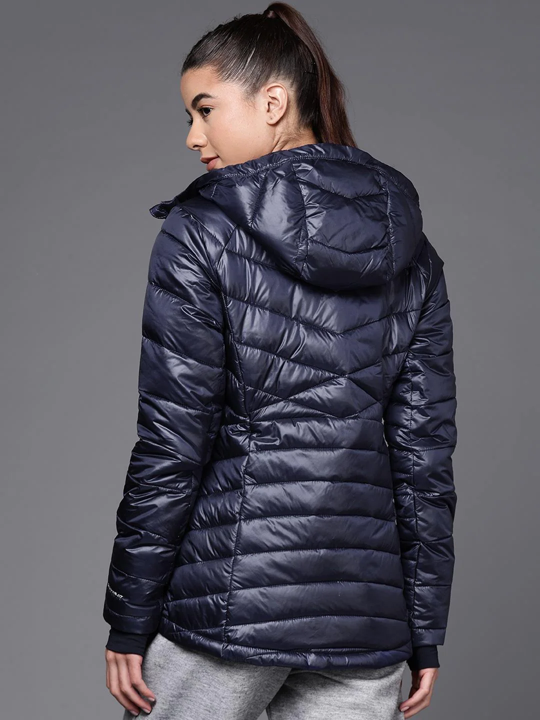 Columbia Women Navy Blue Joy Peak Hooded Jacket - Image 4
