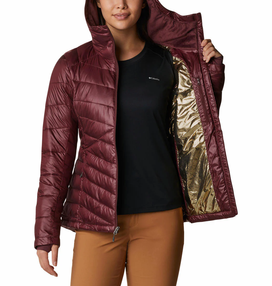 Columbia Women Maroon Joy Peak Hooded Jacket - Image 3