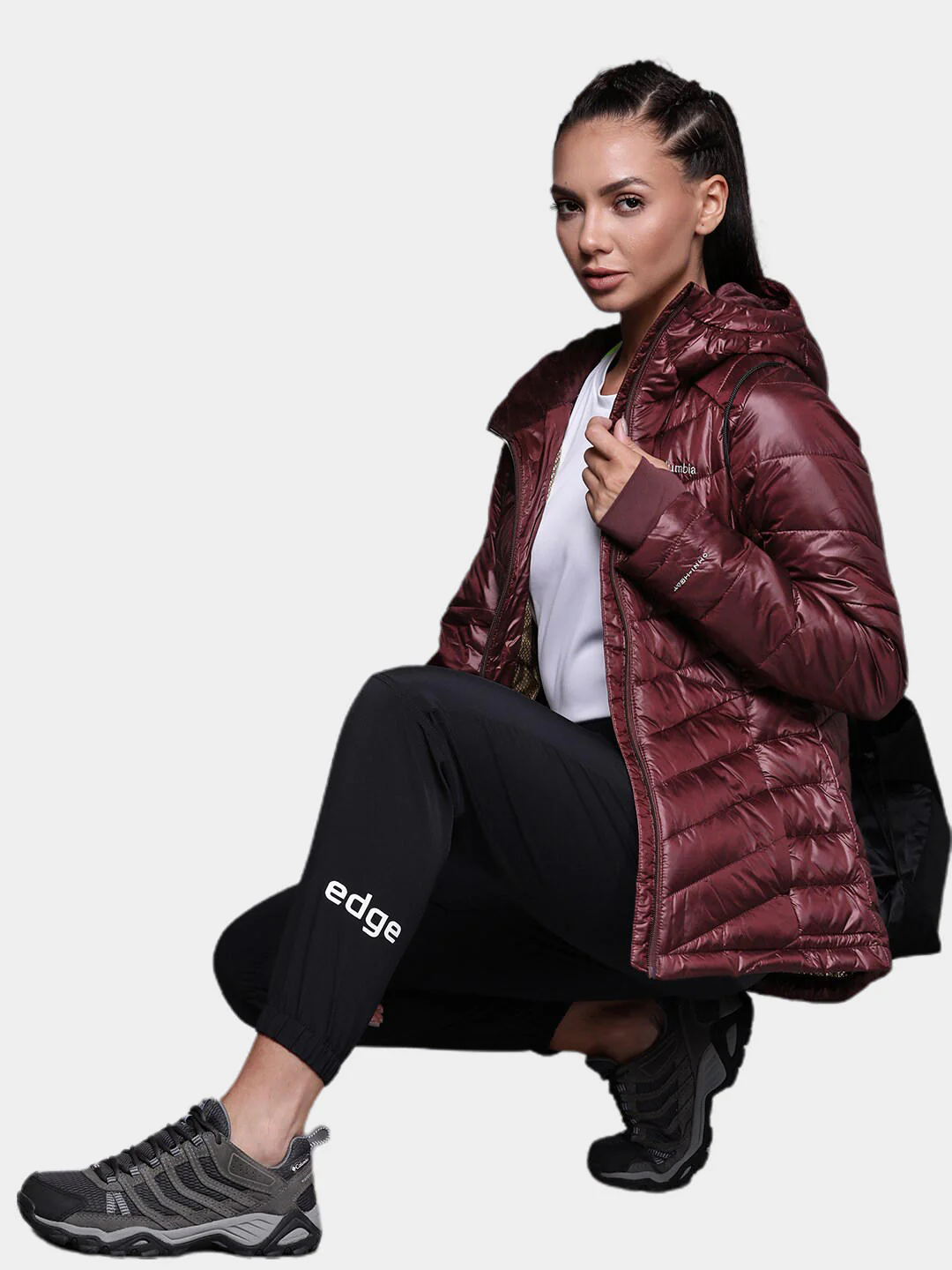 Columbia Women Maroon Joy Peak Hooded Jacket - Image 9