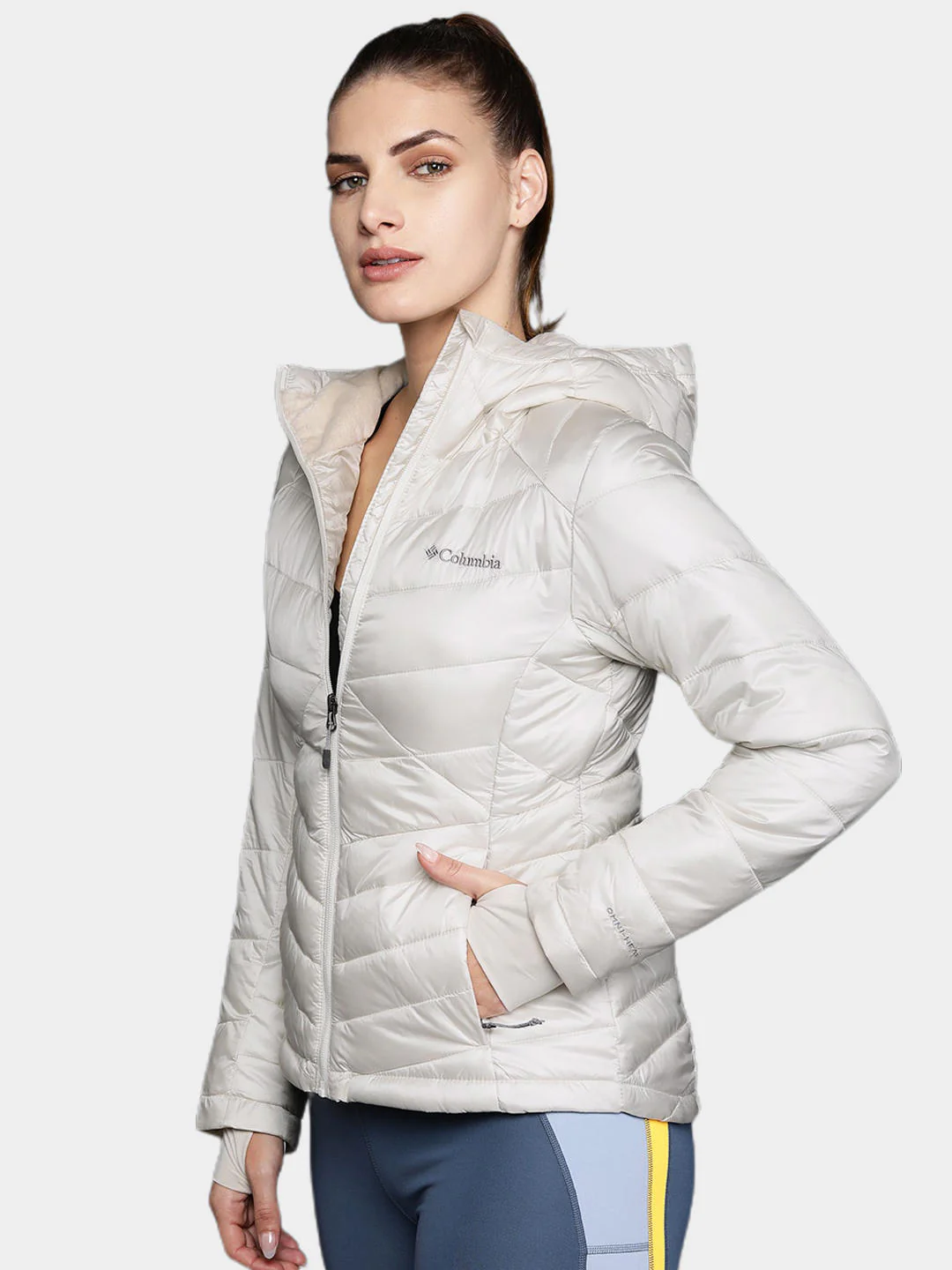 Columbia Women White Joy Peak Hooded Jacket - Image 10