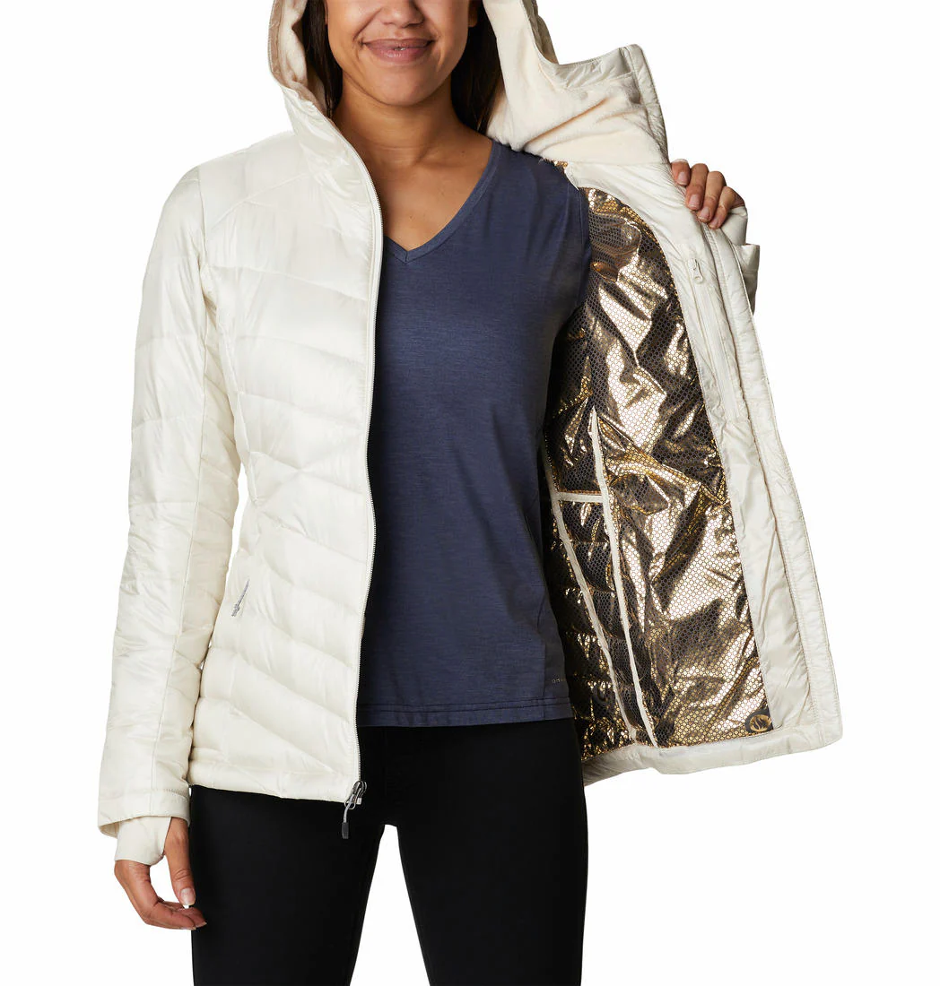 Columbia Women White Joy Peak Hooded Jacket - Image 3