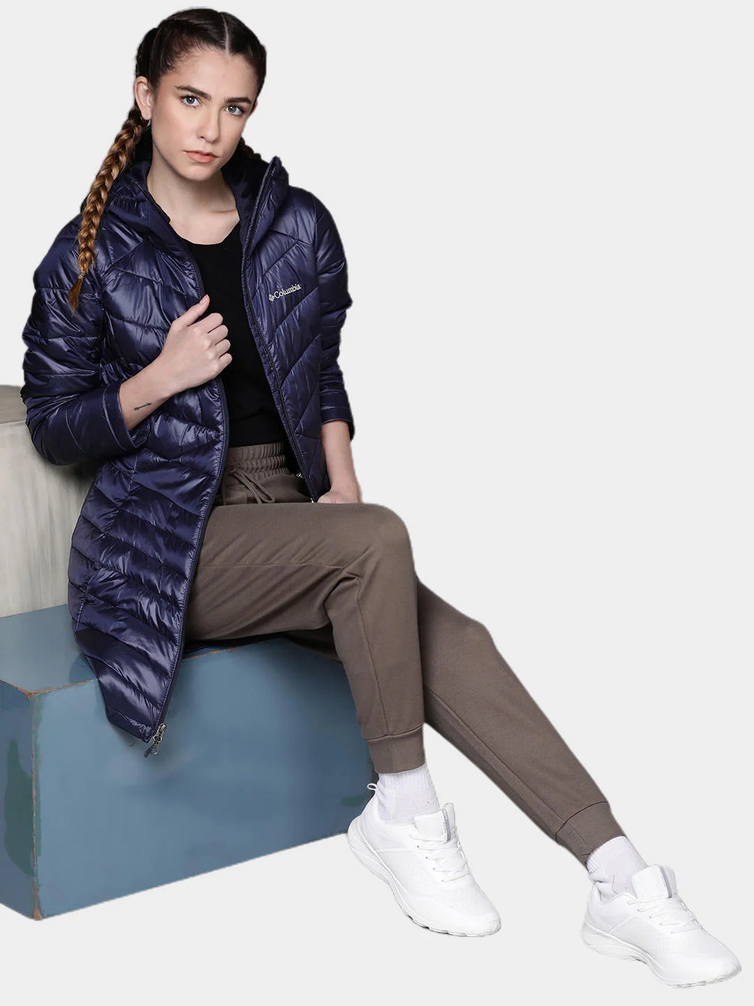Columbia Women Navy Blue Joy Peak Mid Jacket - Image 10