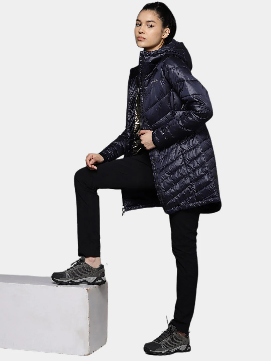Columbia Women Navy Blue Joy Peak Mid Jacket - Image 8