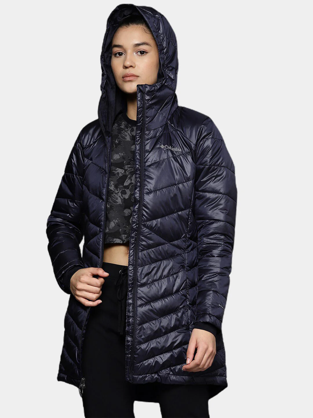 Columbia Women Navy Blue Joy Peak Mid Jacket - Image 9