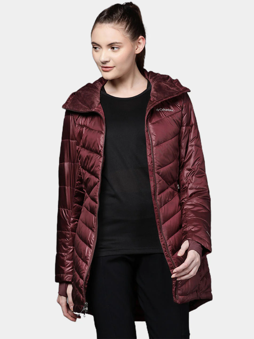 Columbia Women Maroon Joy Peak Mid Jacket - Image 8