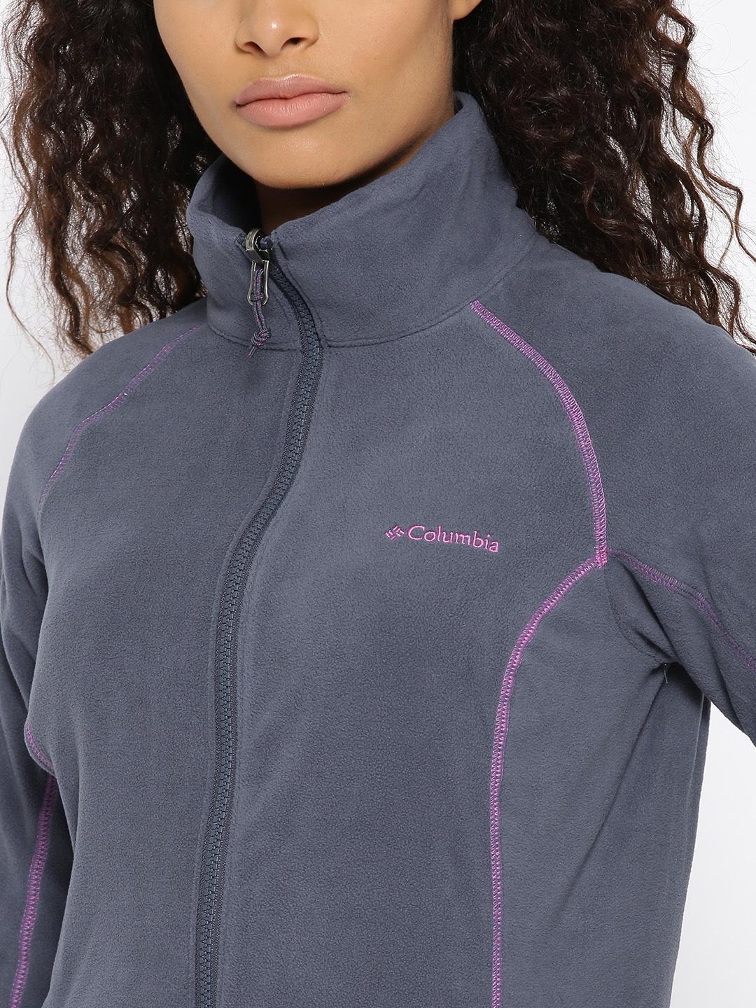 Columbia Women Navy Blue Leadbetter Mountain Full Zip Fleece - Image 2