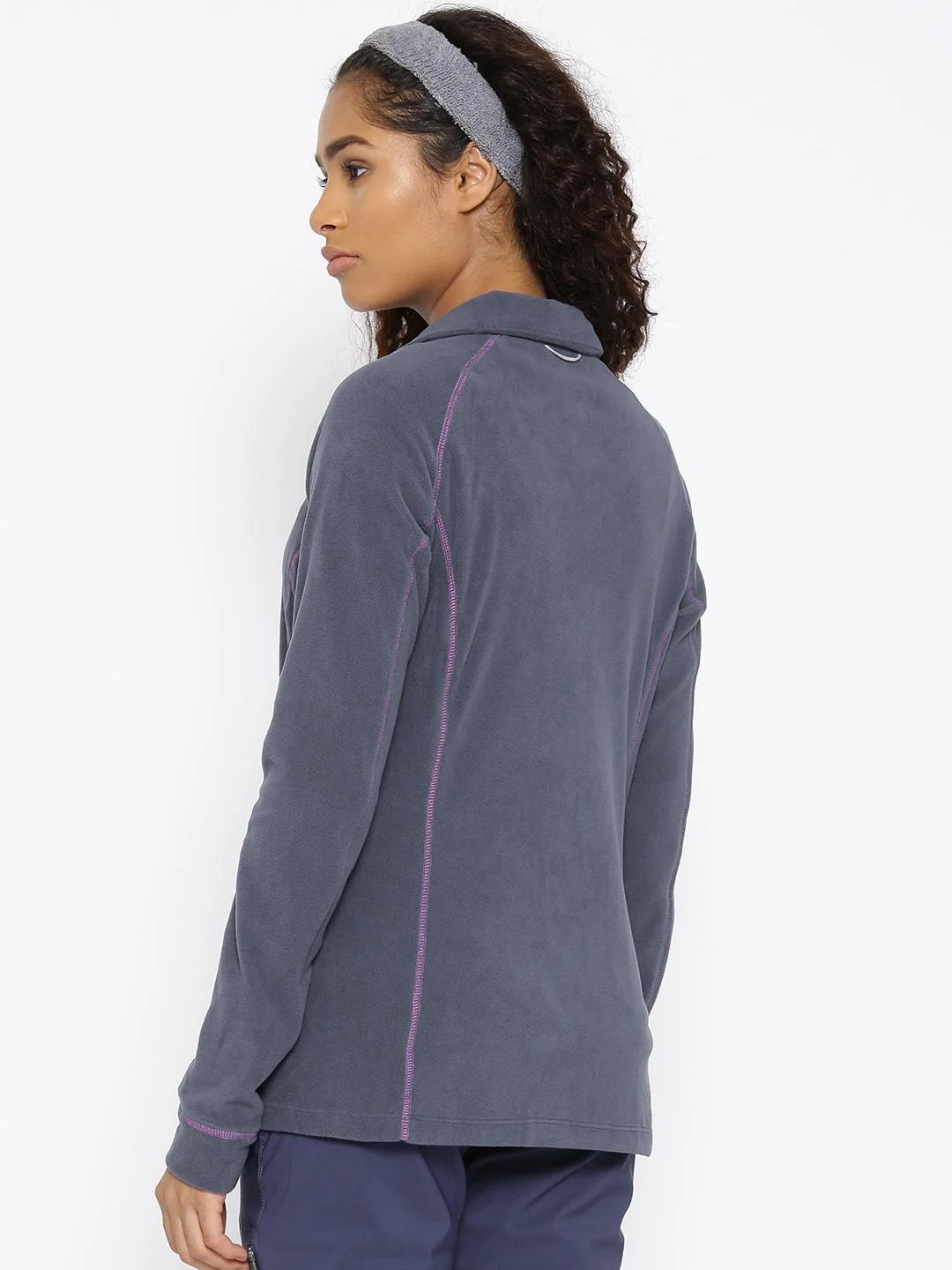 Columbia Women Navy Blue Leadbetter Mountain Full Zip Fleece - Image 4