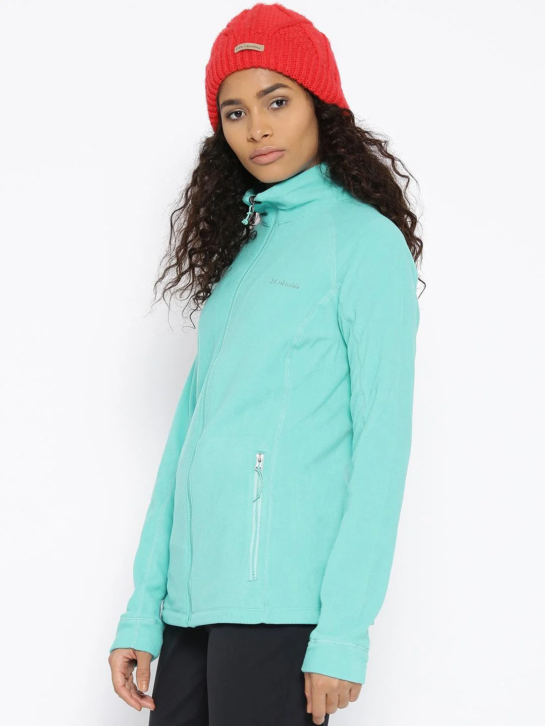 Columbia Women Yellow Leadbetter Mountain Full Zip Fleece - Image 3