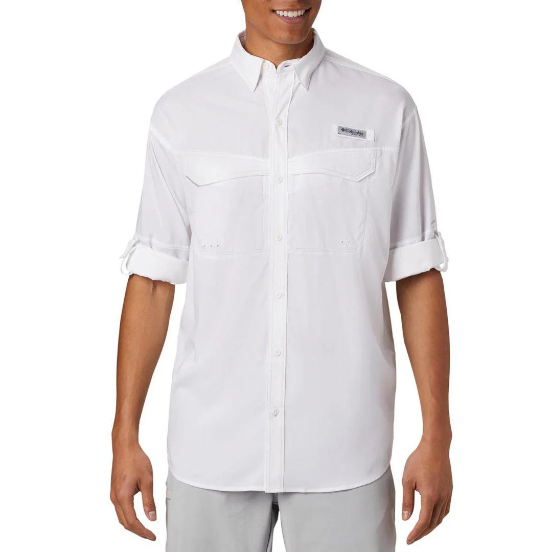 Columbia Men White Low Drag Offshore LS Shirt (Sun Protection) - Image 2