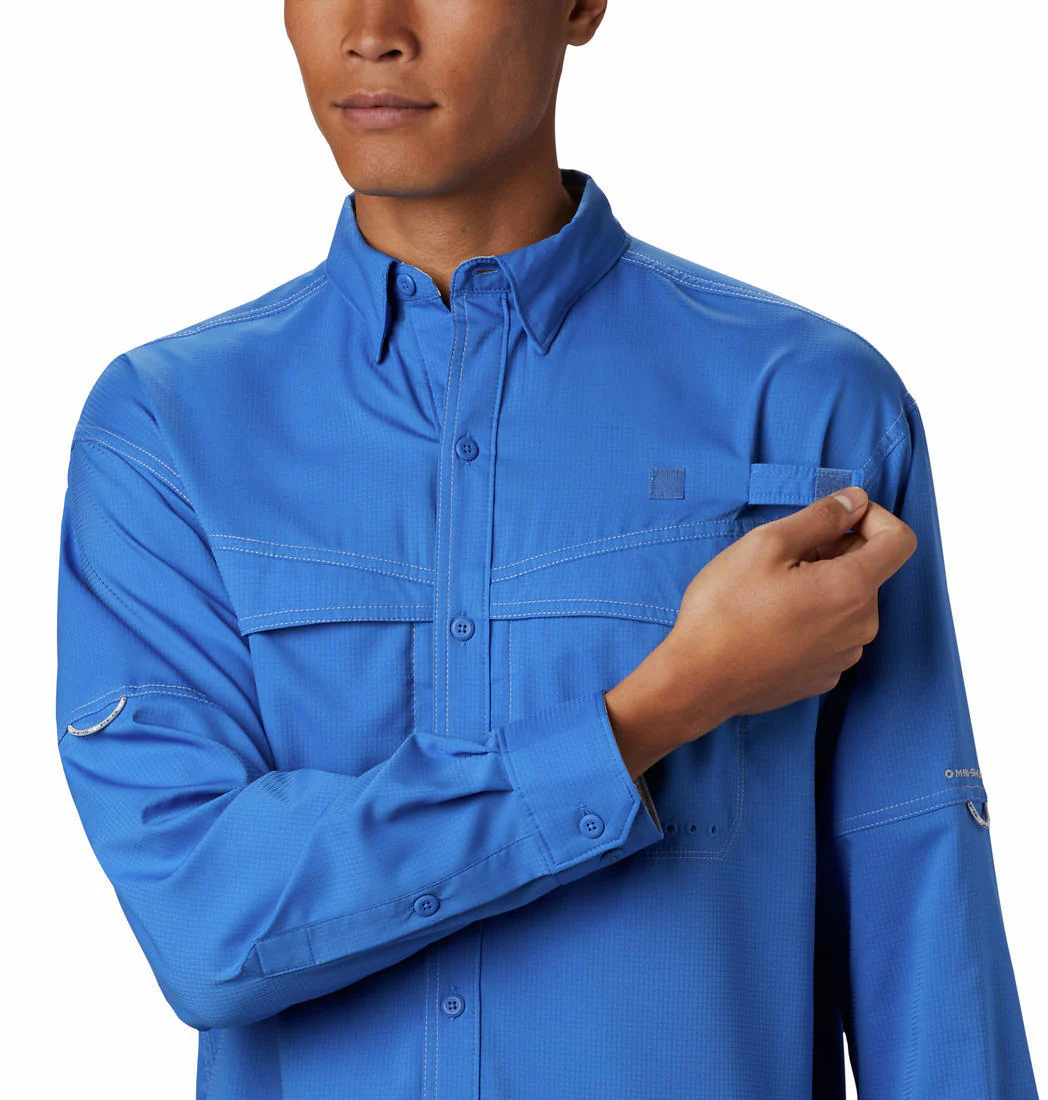Columbia Men Blue Low Drag Offshore LS Shirt (Sun Protection) - Image 4