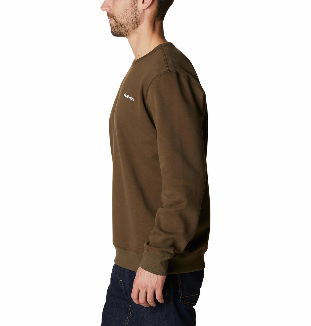 Columbia Men Olive M Columbia Logo Fleece Crew (Sun Protection) - Image 4