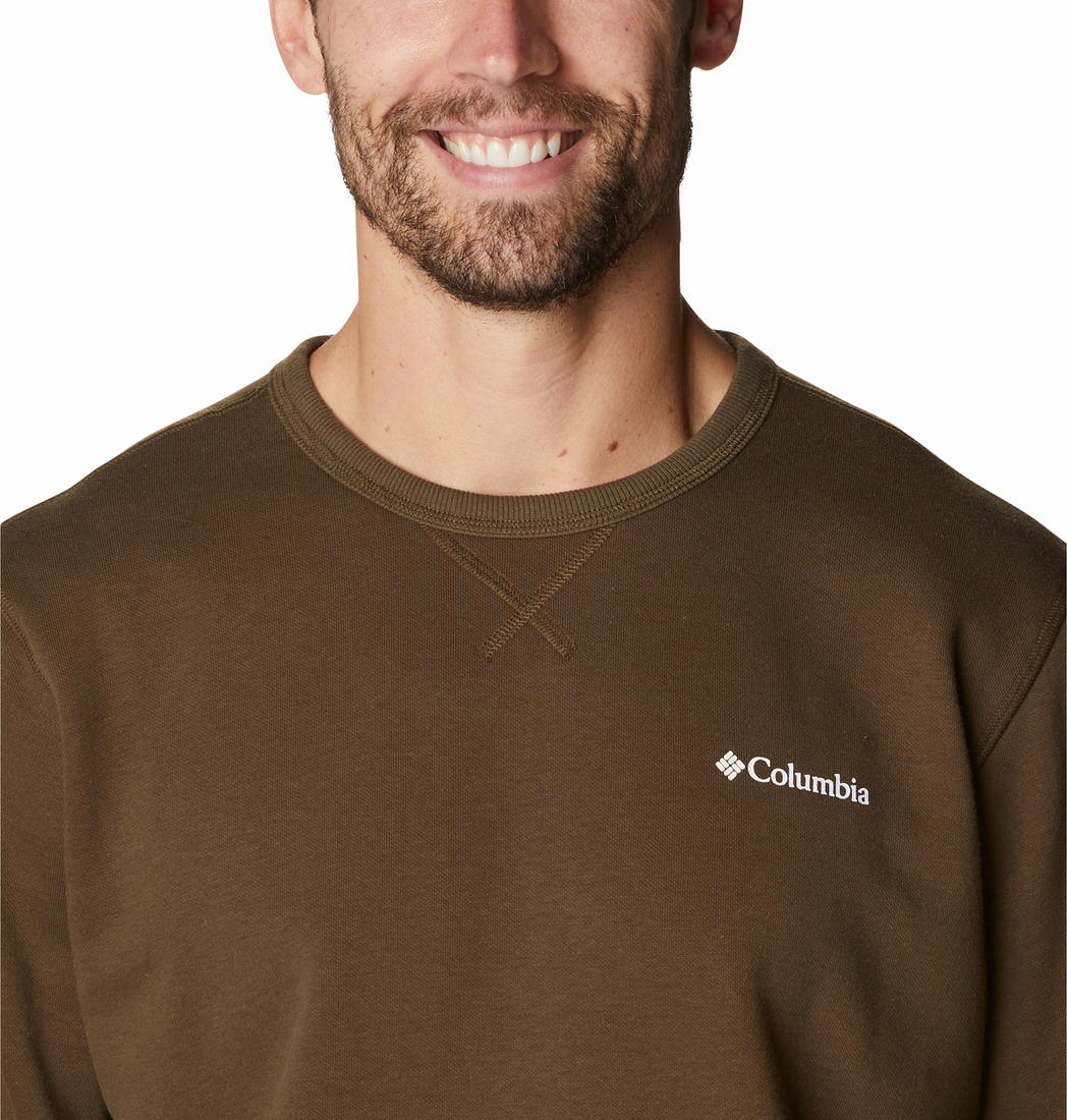 Columbia Men Olive M Columbia Logo Fleece Crew (Sun Protection) - Image 5