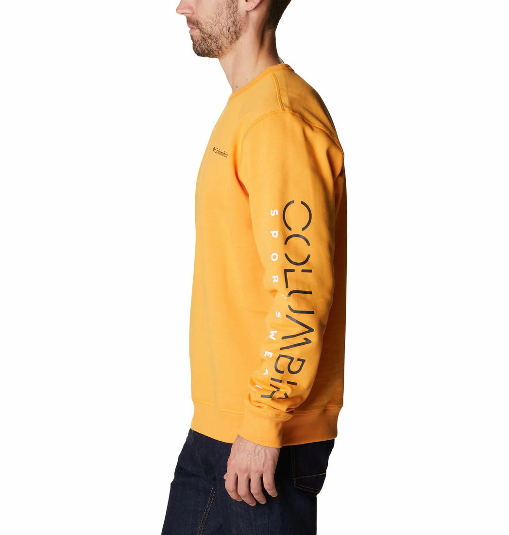 Columbia Men Yellow M Columbia Logo Fleece Crew (Sun Protection) - Image 4