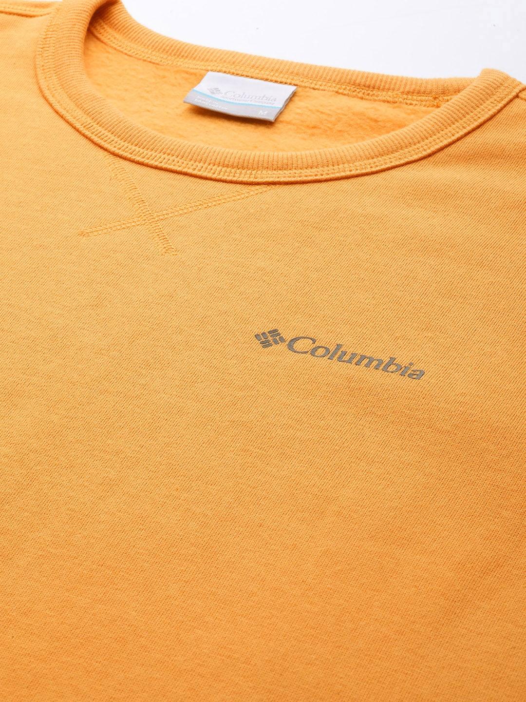 Columbia Men Yellow M Columbia Logo Fleece Crew (Sun Protection) - Image 5