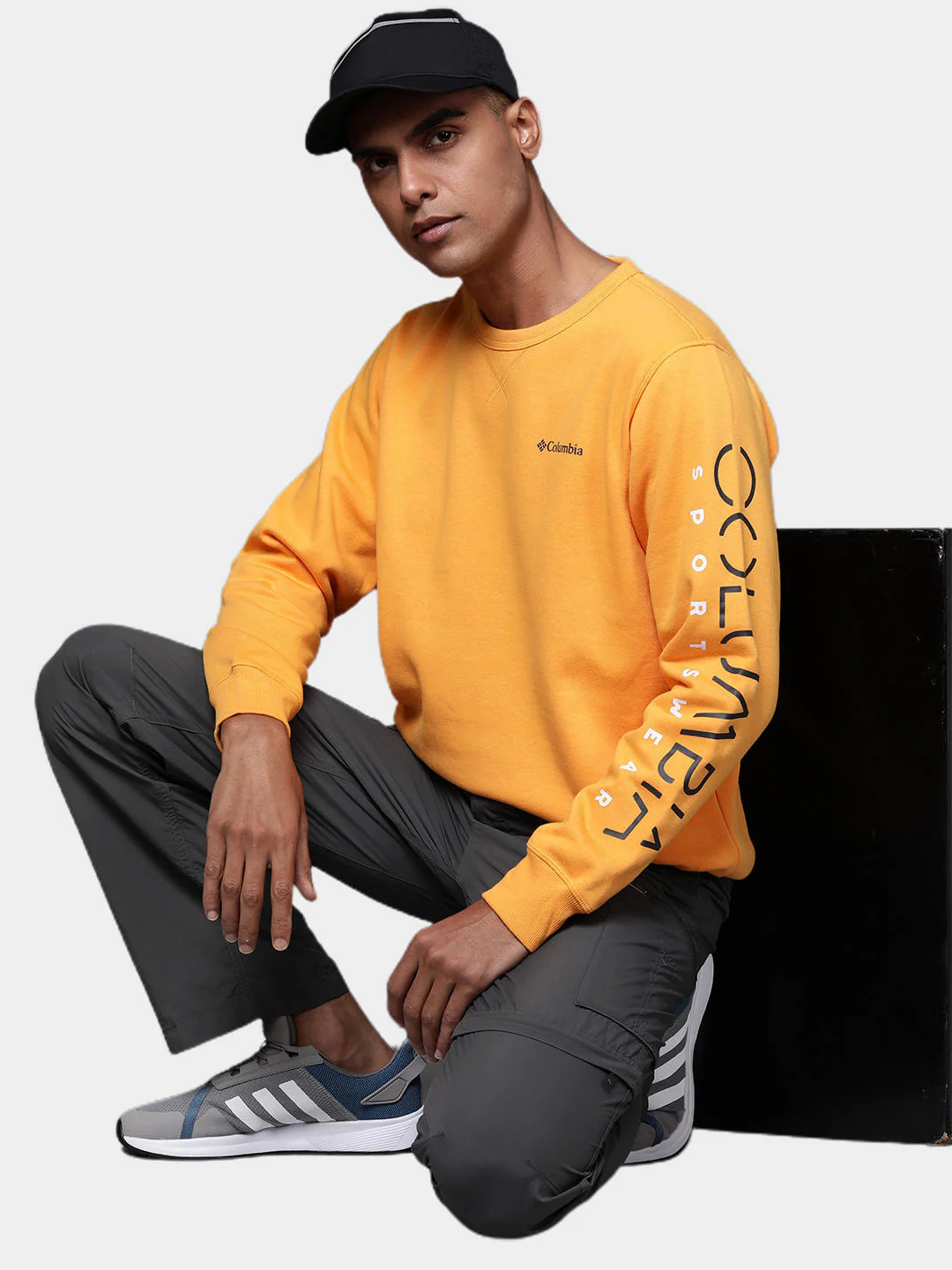 Columbia Men Yellow M Columbia Logo Fleece Crew (Sun Protection) - Image 9