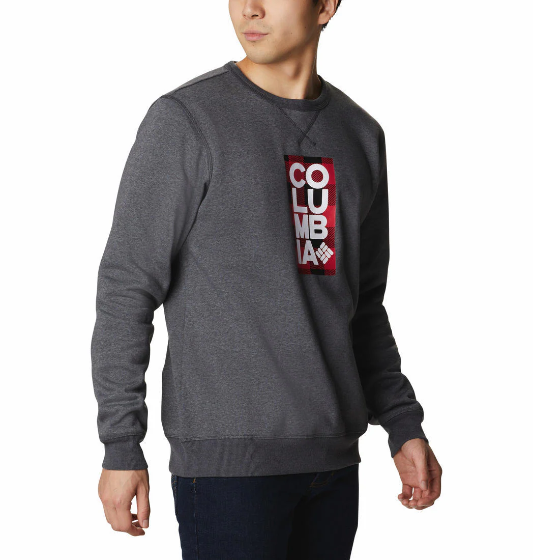 Columbia Men Black M Columbia Logo Fleece Crew (Sun Protection) - Image 4