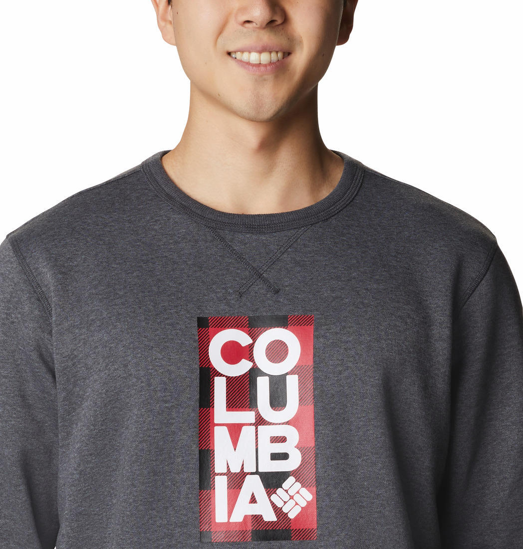Columbia Men Black M Columbia Logo Fleece Crew (Sun Protection) - Image 5