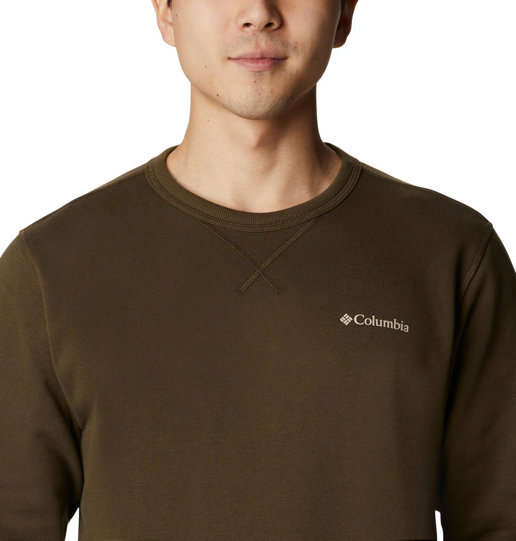 Columbia Men Olive M Columbia Logo Fleece Crew (Sun Protection) - Image 2
