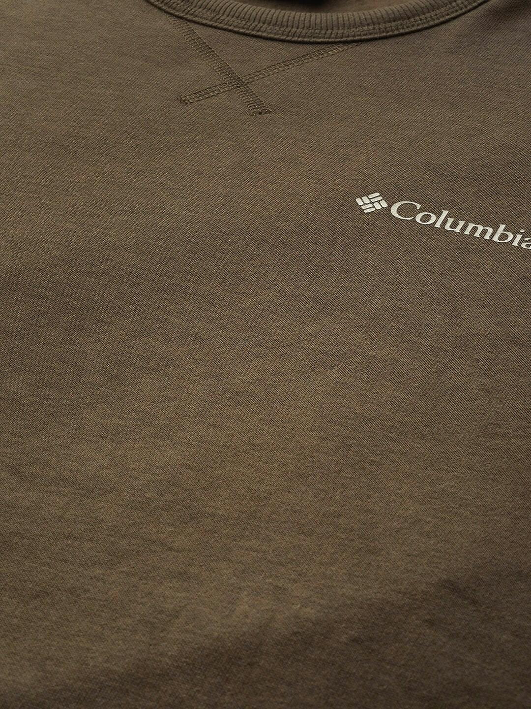 Columbia Men Olive M Columbia Logo Fleece Crew (Sun Protection) - Image 7