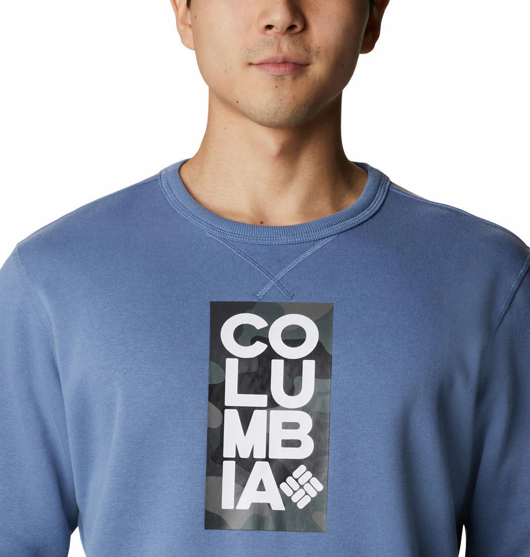Columbia Men Blue M Columbia Logo Fleece Crew (Sun Protection) - Image 2
