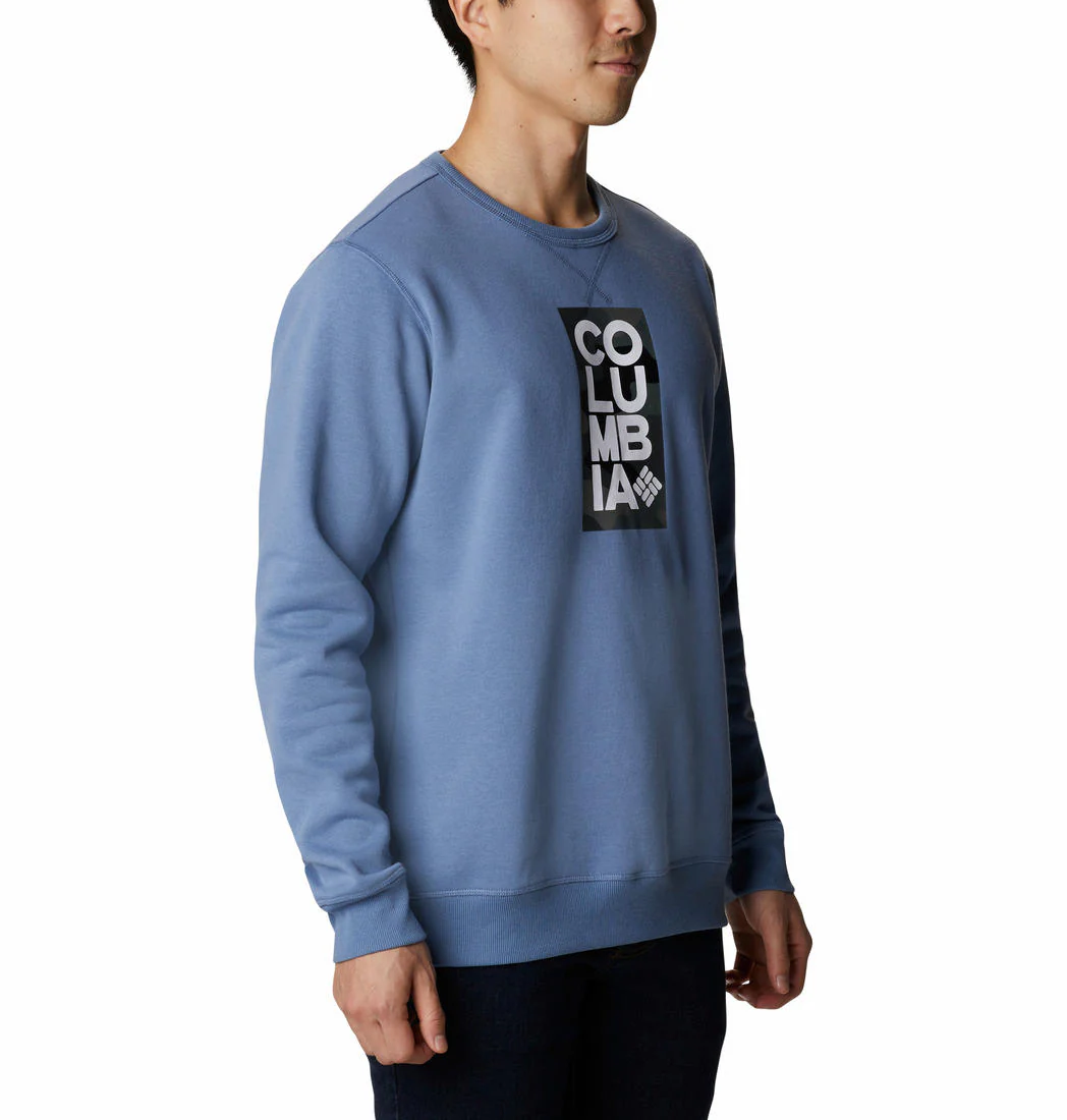 Columbia Men Blue M Columbia Logo Fleece Crew (Sun Protection) - Image 4