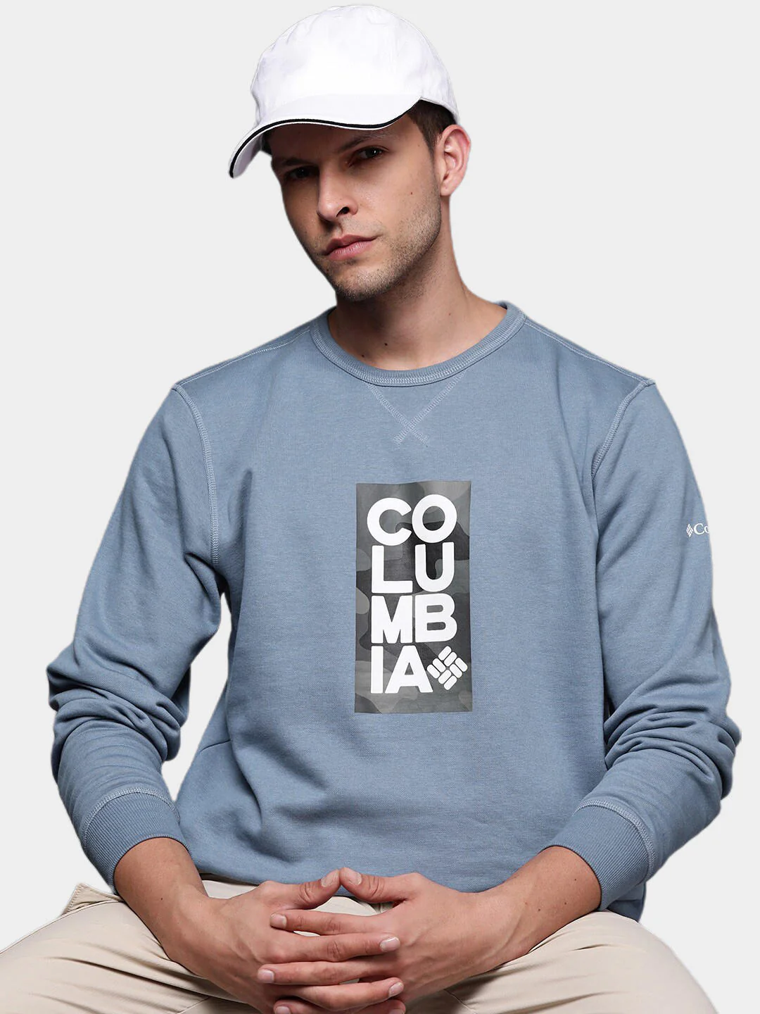 Columbia Men Blue M Columbia Logo Fleece Crew (Sun Protection) - Image 8