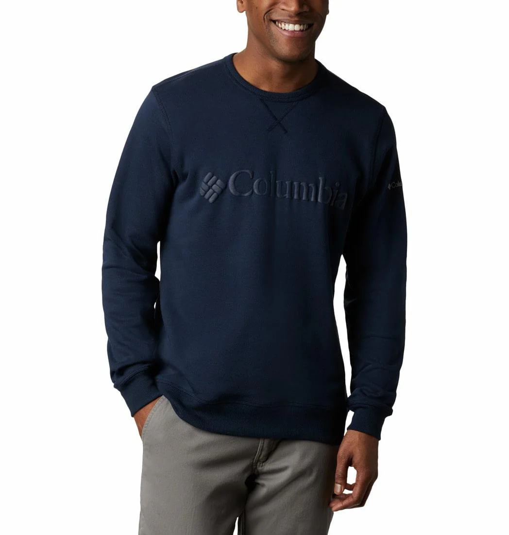 Columbia Men Blue M Columbia Logo Fleece Crew (Sun Protection)