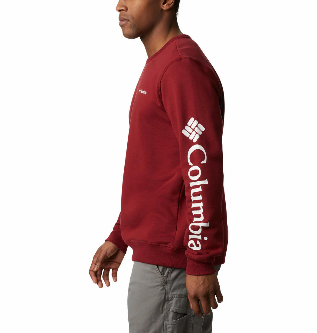 Columbia Men Red M Columbia Logo Fleece Crew (Sun Protection) - Image 2