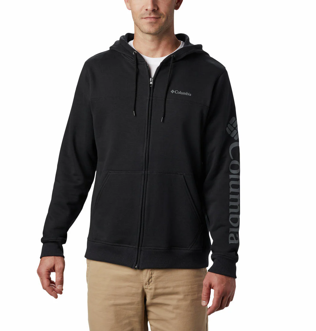Columbia Men Black M Columbia Logo Fleece FZ (Sun Protection)