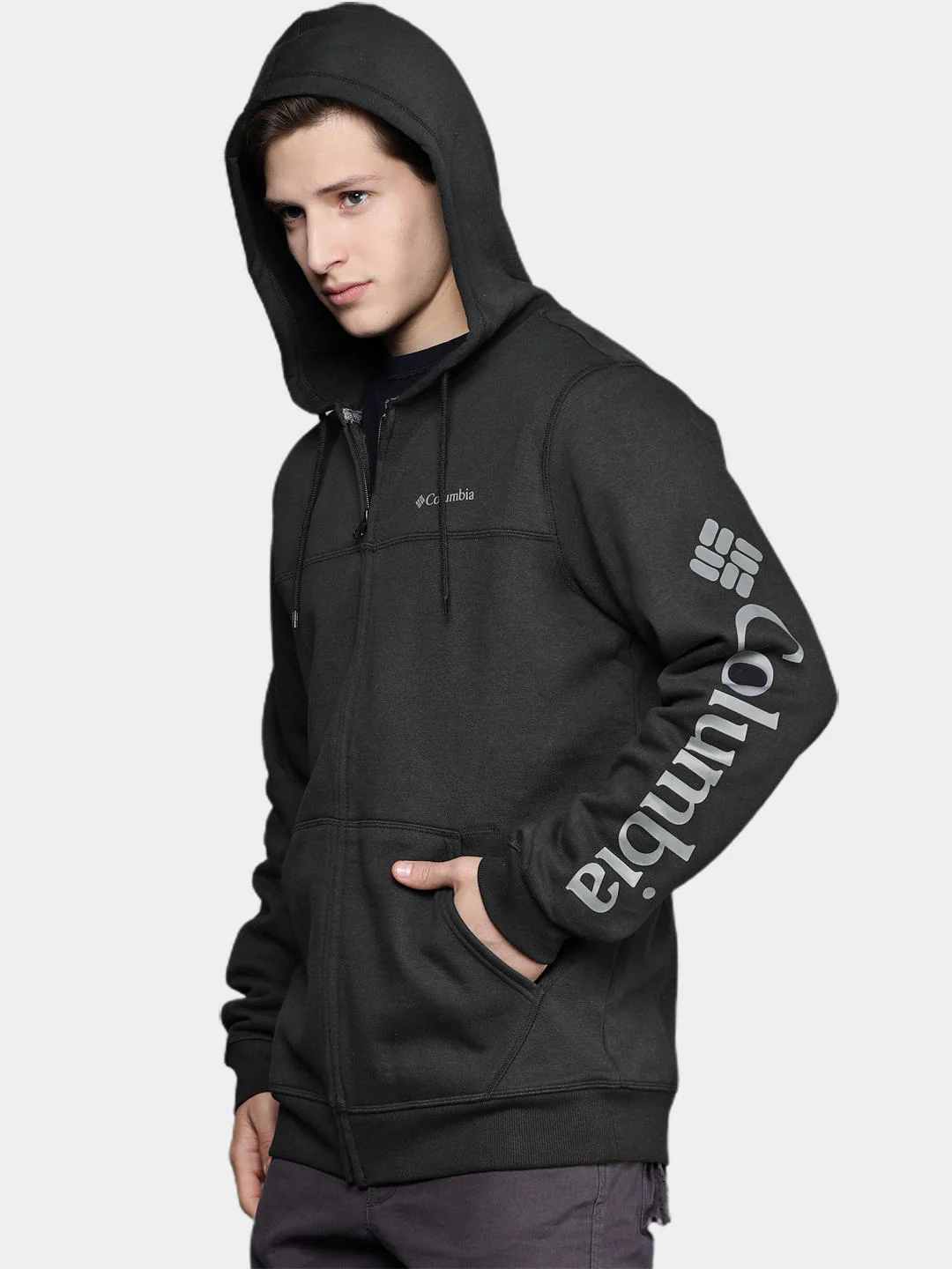 Columbia Men Black M Columbia Logo Fleece FZ (Sun Protection) - Image 13