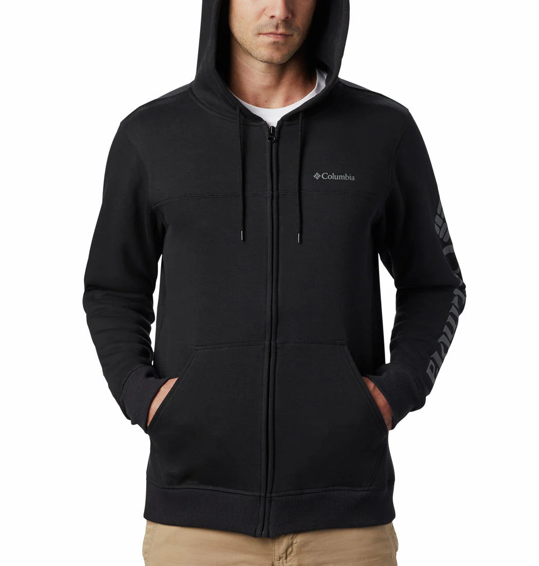 Columbia Men Black M Columbia Logo Fleece FZ (Sun Protection) - Image 4