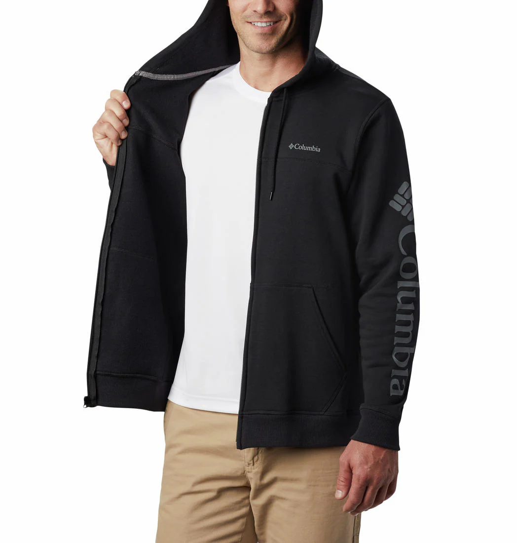 Columbia Men Black M Columbia Logo Fleece FZ (Sun Protection) - Image 5