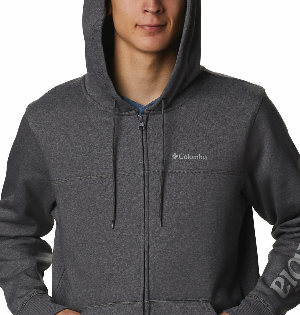 Columbia Men Grey M Columbia Logo Fleece FZ (Sun Protection) - Image 4