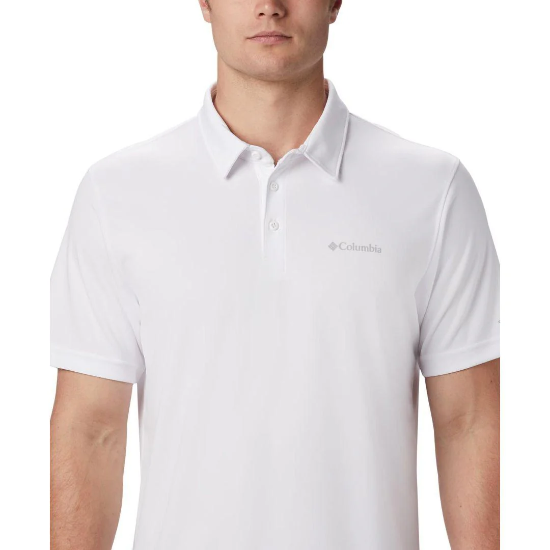 Columbia Men White M Mist Trail SS Polo (Sun Protection) - Image 2