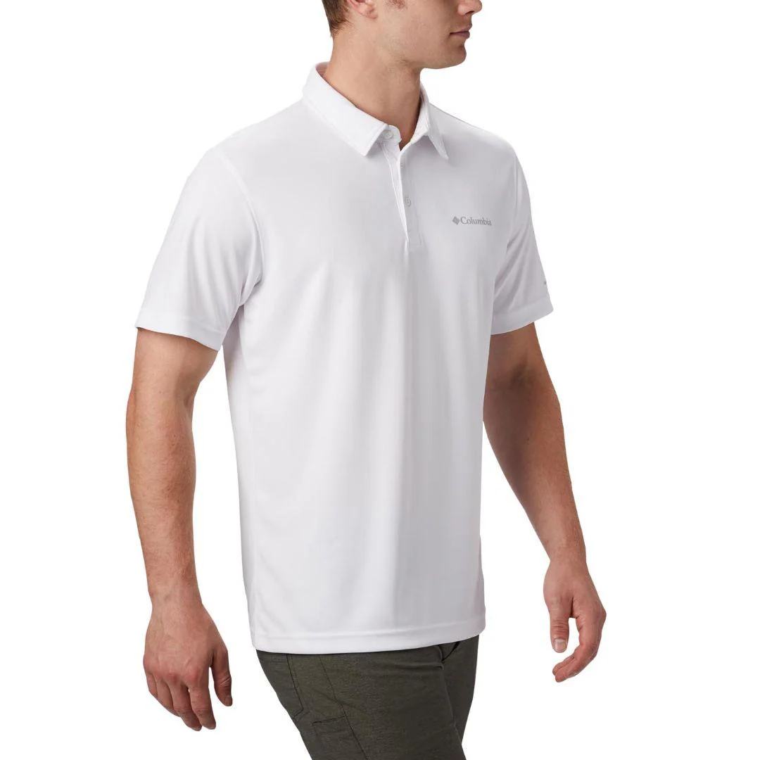 Columbia Men White M Mist Trail SS Polo (Sun Protection) - Image 4
