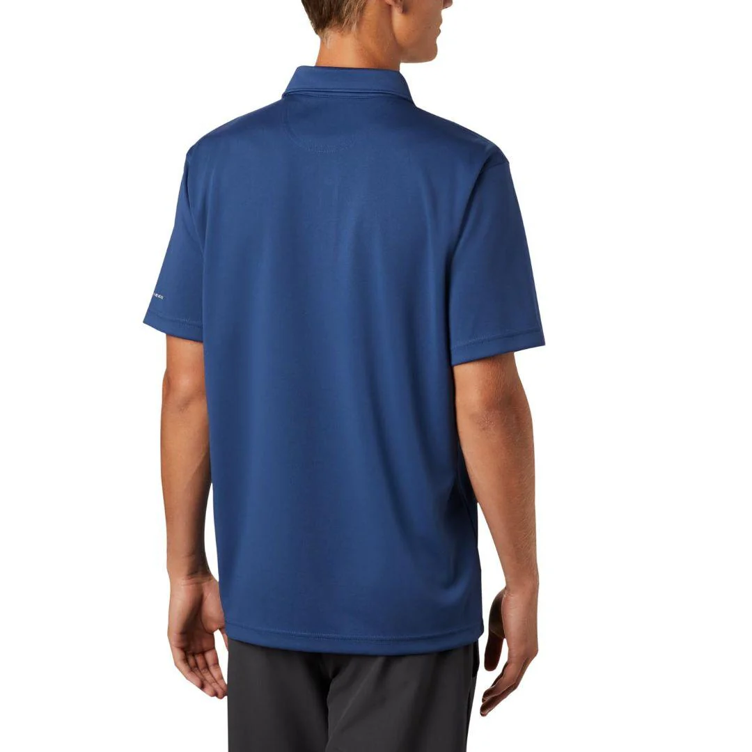 Columbia Men Blue M Mist Trail SS Polo (Sun Protection) - Image 5