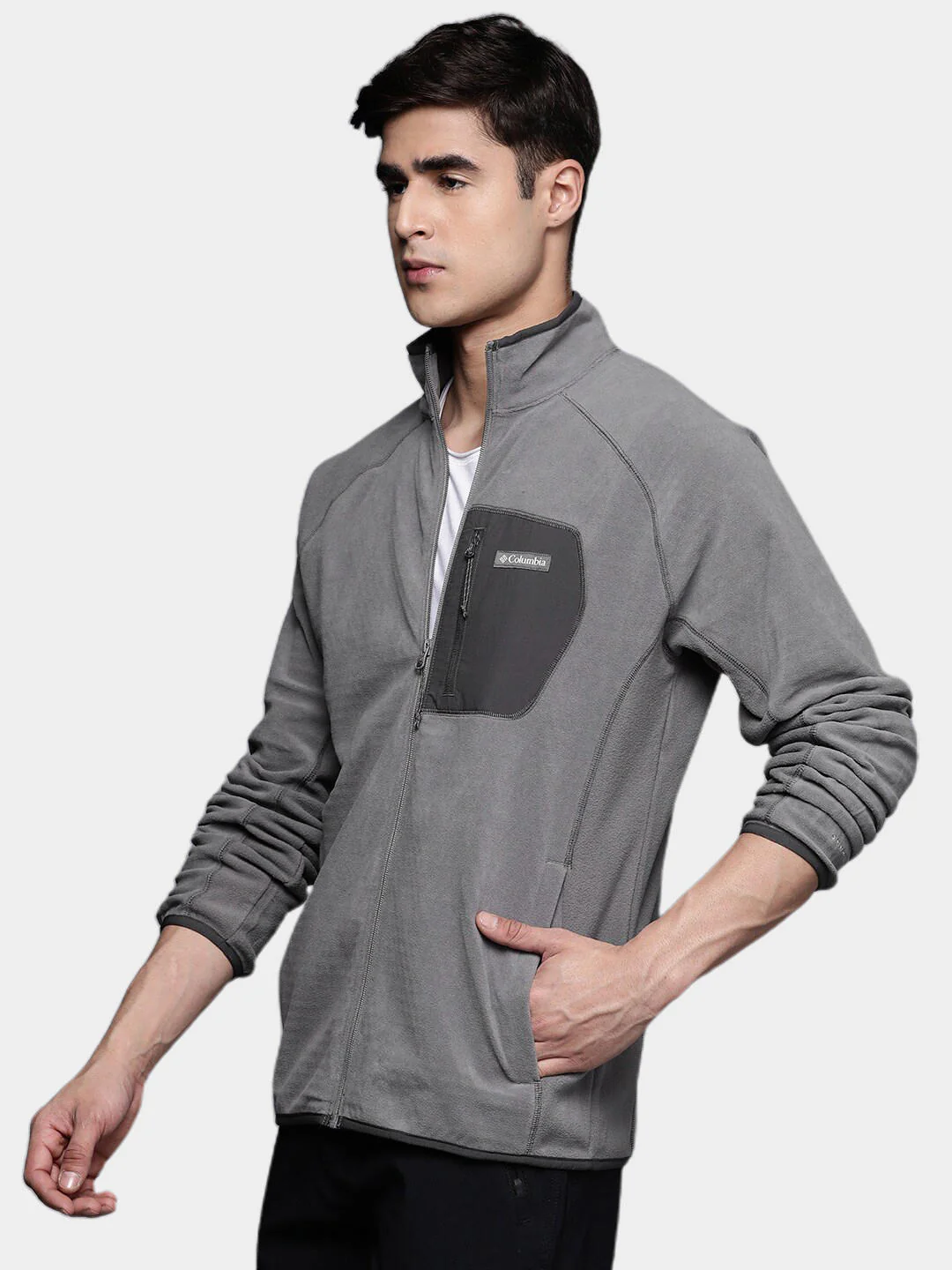 Columbia Men Grey M Outdoor Tracks Full Zip - Image 12