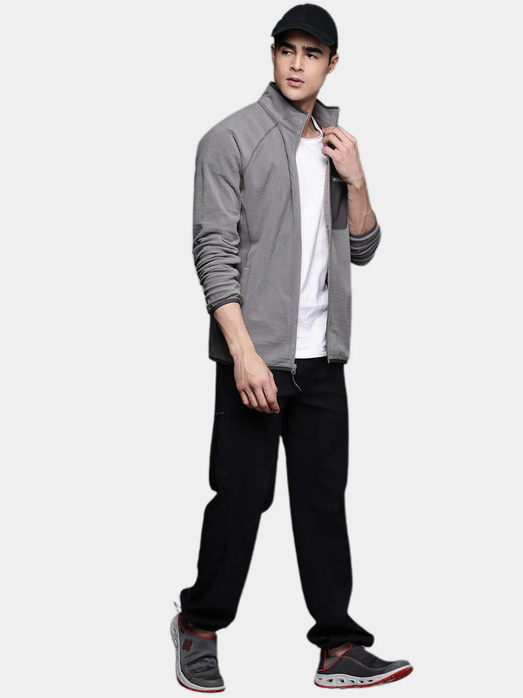 Columbia Men Grey M Outdoor Tracks Full Zip - Image 13