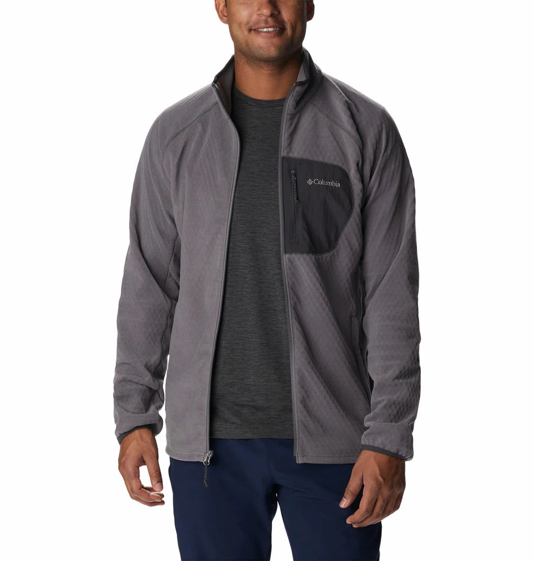 Columbia Men Grey M Outdoor Tracks Full Zip - Image 2