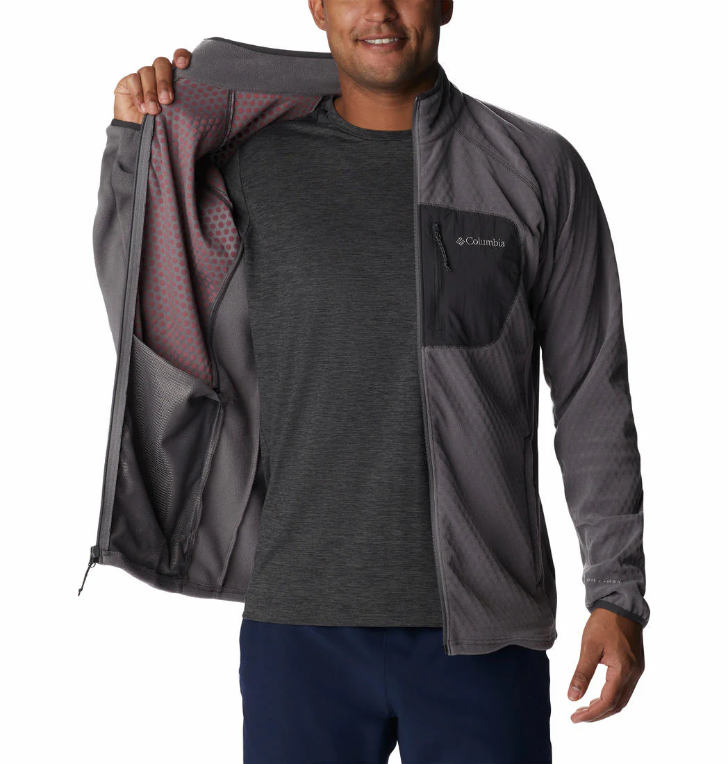 Columbia Men Grey M Outdoor Tracks Full Zip - Image 4