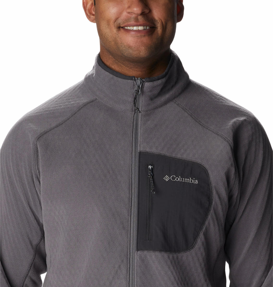 Columbia Men Grey M Outdoor Tracks Full Zip - Image 5