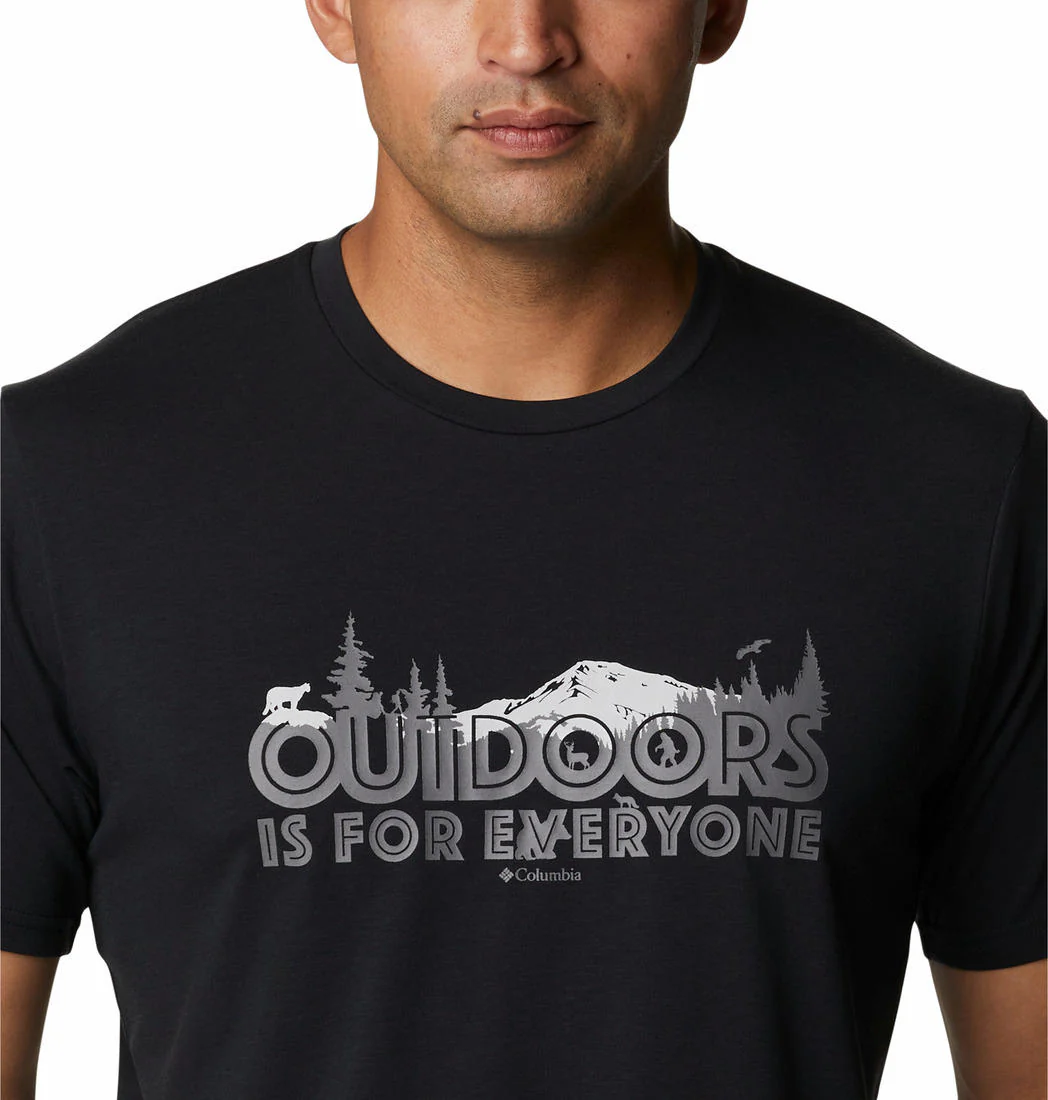 Columbia Men Black Men's Sun Trek Short Sleeve Graphic Tee (Sun Protection) - Image 2