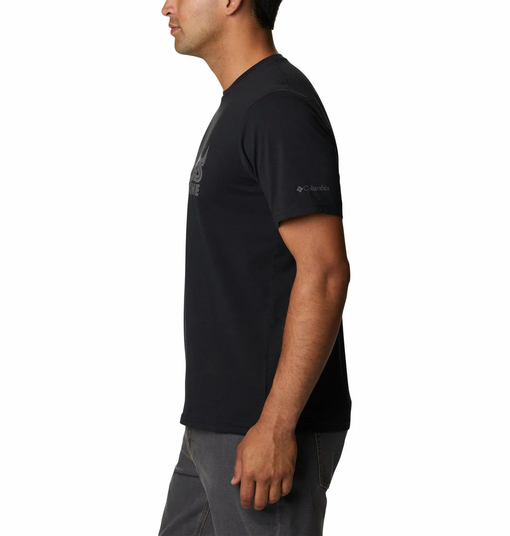 Columbia Men Black Men's Sun Trek Short Sleeve Graphic Tee (Sun Protection) - Image 4