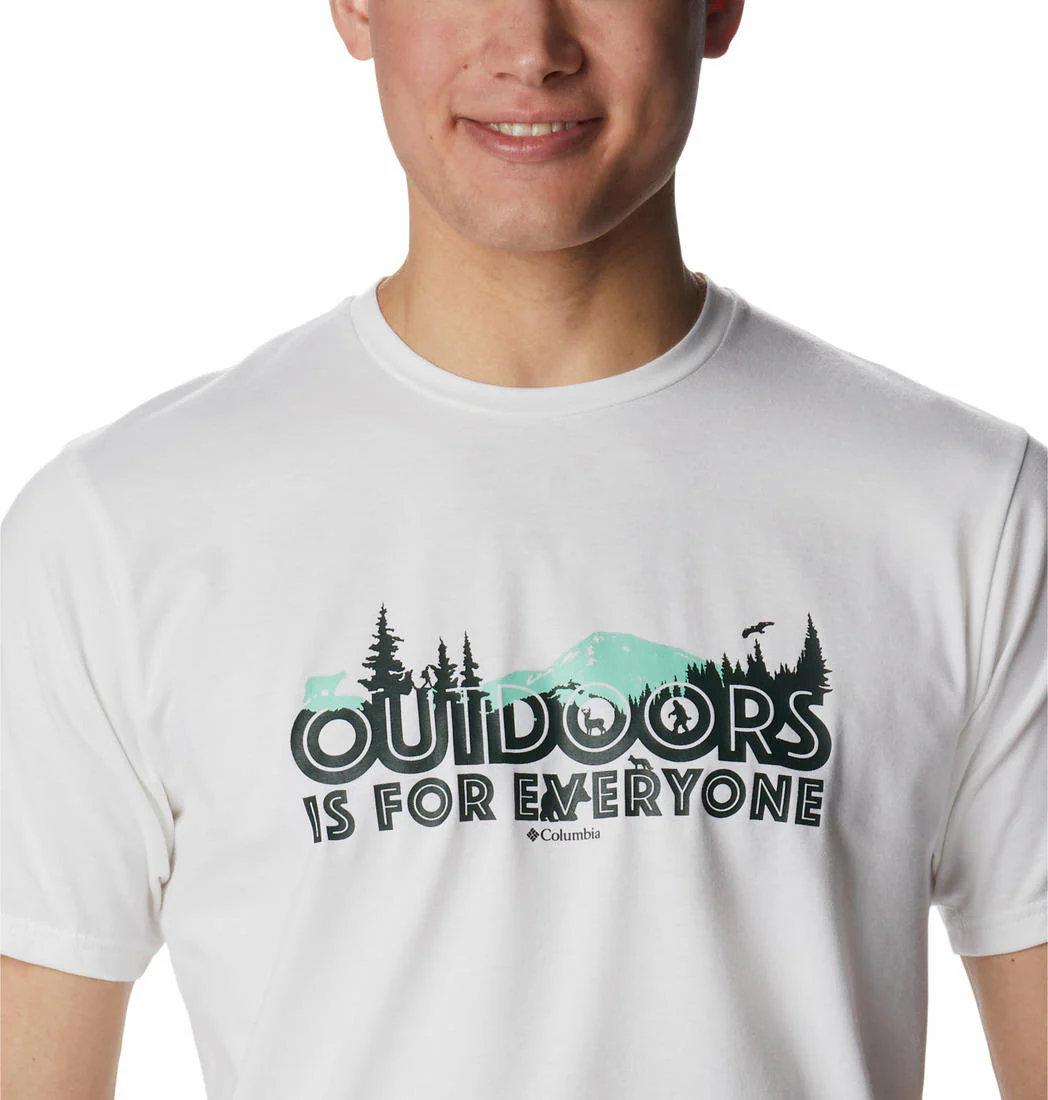 Columbia Men White Men's Sun Trek Short Sleeve Graphic Tee (Sun Protection) - Image 2