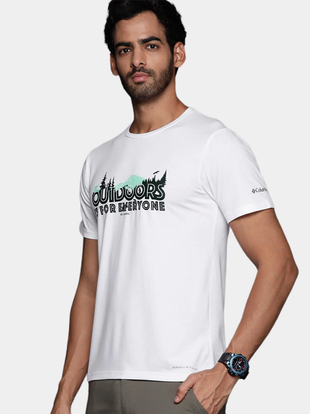 Columbia Men White Men's Sun Trek Short Sleeve Graphic Tee (Sun Protection) - Image 7