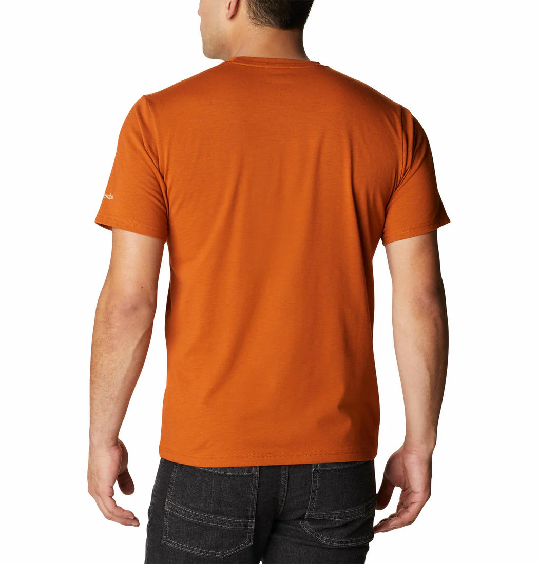Columbia Men Orange Men's Sun Trek Short Sleeve Graphic Tee (Sun Protection) - Image 4